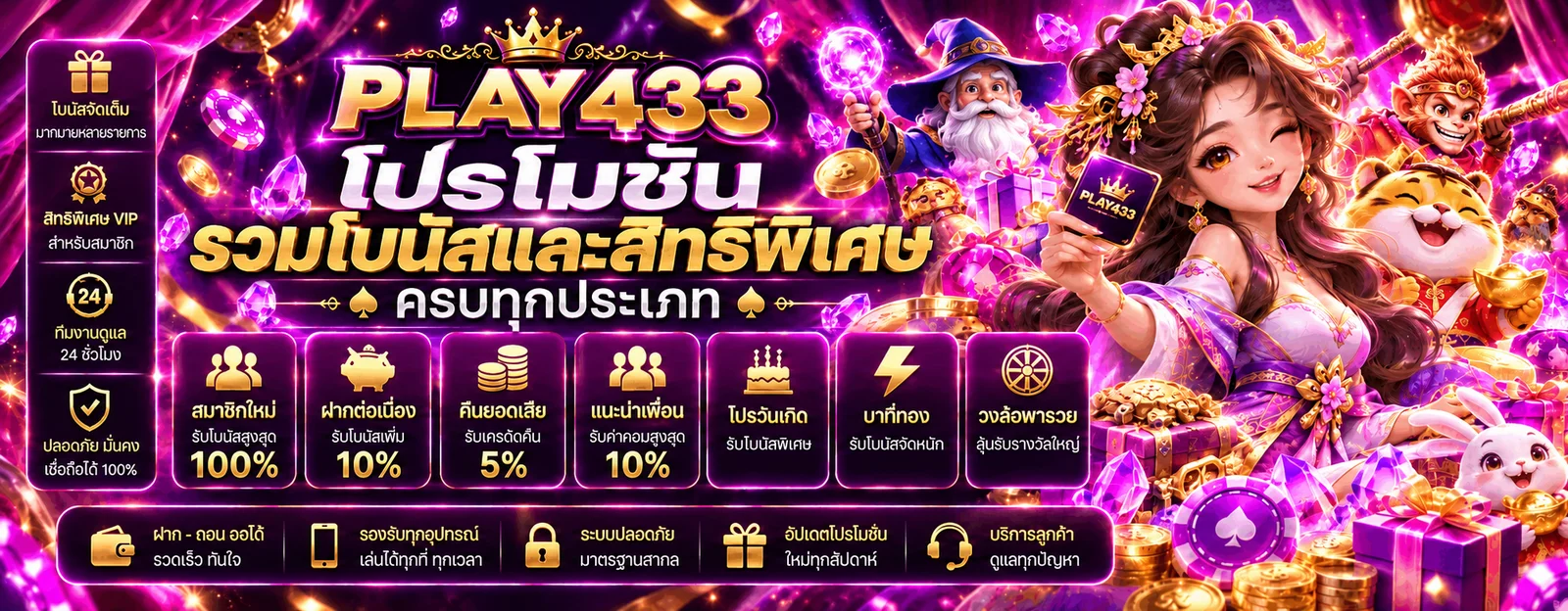 ภาพประกอบ PLAY433 โปรโมชั่น เครดิตฟรี และคืนค่าคอมมิชชั่น